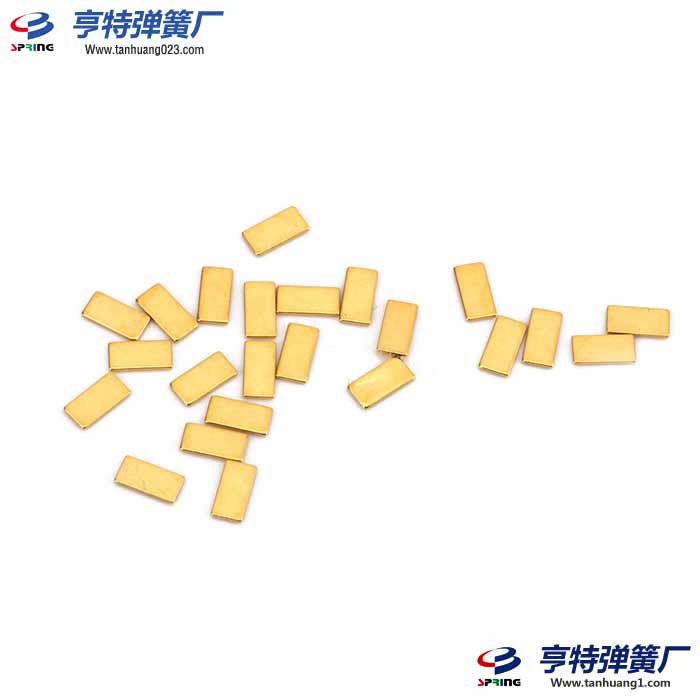 厂家直销定制弹簧片 金手指铜镀金触点弹簧片 电池接触镀金铜片