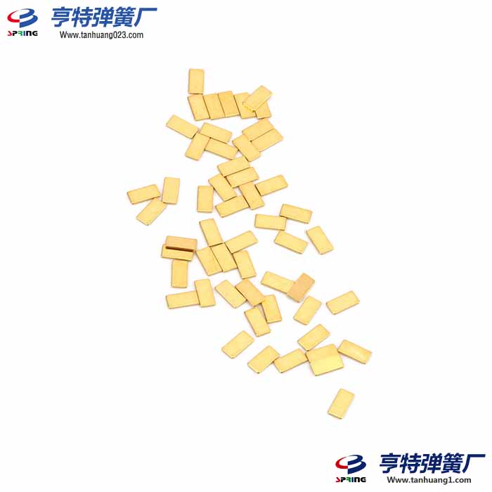 厂家直销定制弹簧片 金手指铜镀金触点弹簧片 电池接触镀金铜片